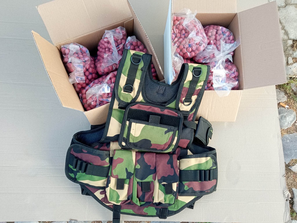 2 x Paintballs Cal.68; 2000 Unds.+ TACTICAL VEST CAMO. - *Envío Gratis 24/48 horas.